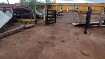 Fuerte temporal azotó a Santa Cruz Norte y La Fortuna en Alberdi