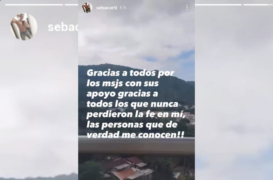 Sebastián Corti se defendió en redes tras las declaraciones de la madre de su ex pareja y los audios que circularon