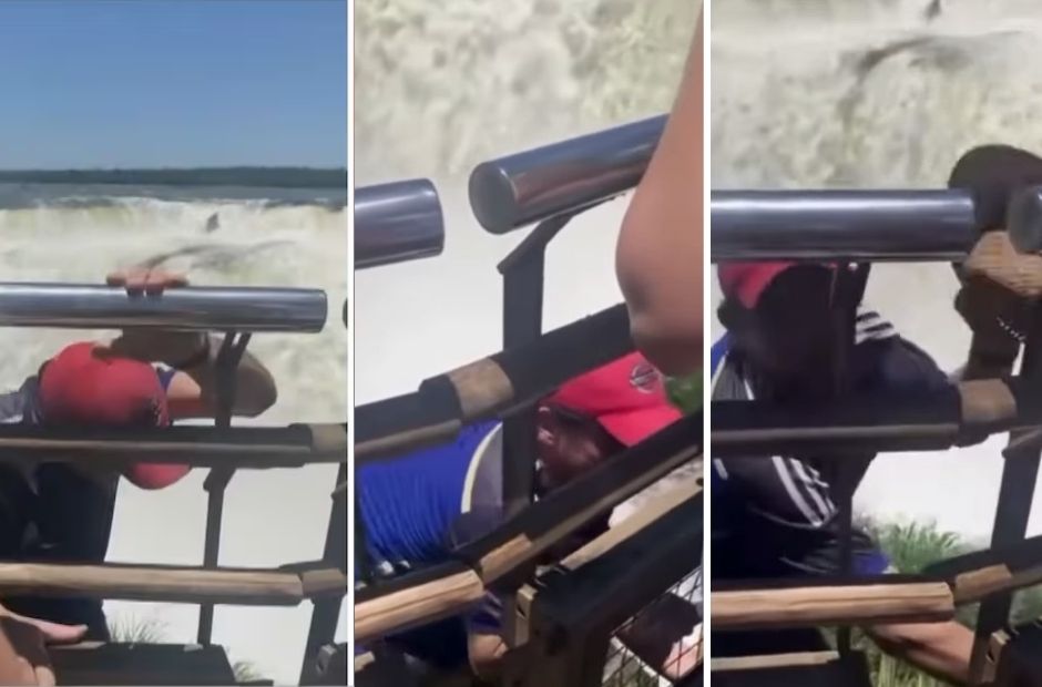 Un turista arriesgó su vida en la Garganta del Diablo por un sombrero