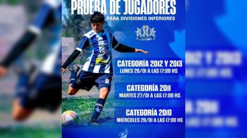 Sarmiento de La Banda realizará pruebas para sus divisiones inferiores