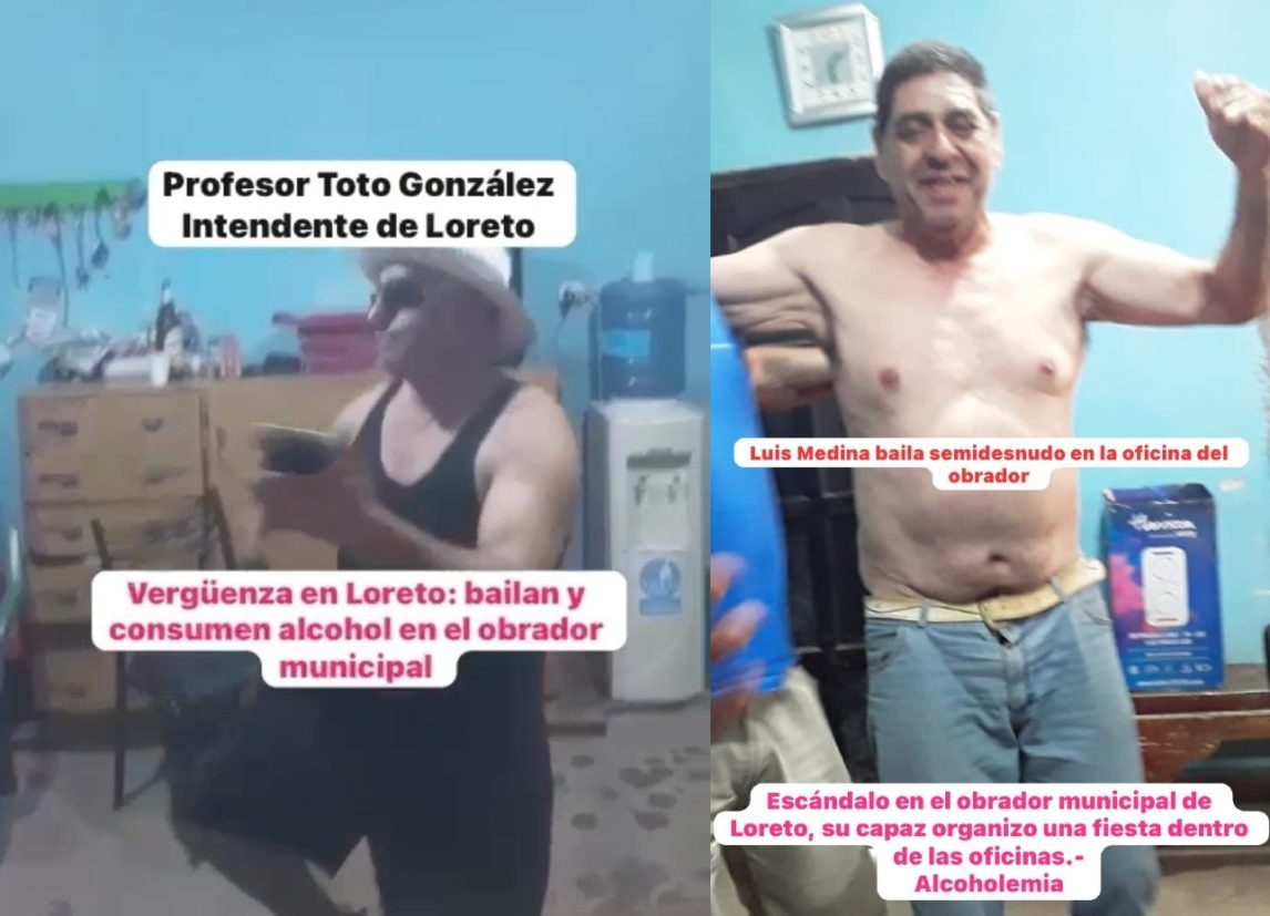 Loreto: Difunden bochornosas imágenes de la “fiestita” con alcohol y desnudos en el obrador municipal