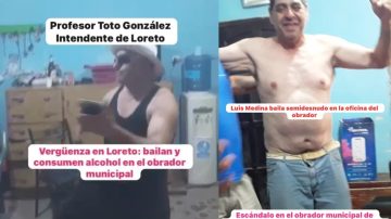 Loreto: Difunden bochornosas imágenes de la “fiestita” con alcohol y desnudos en el obrador municipal