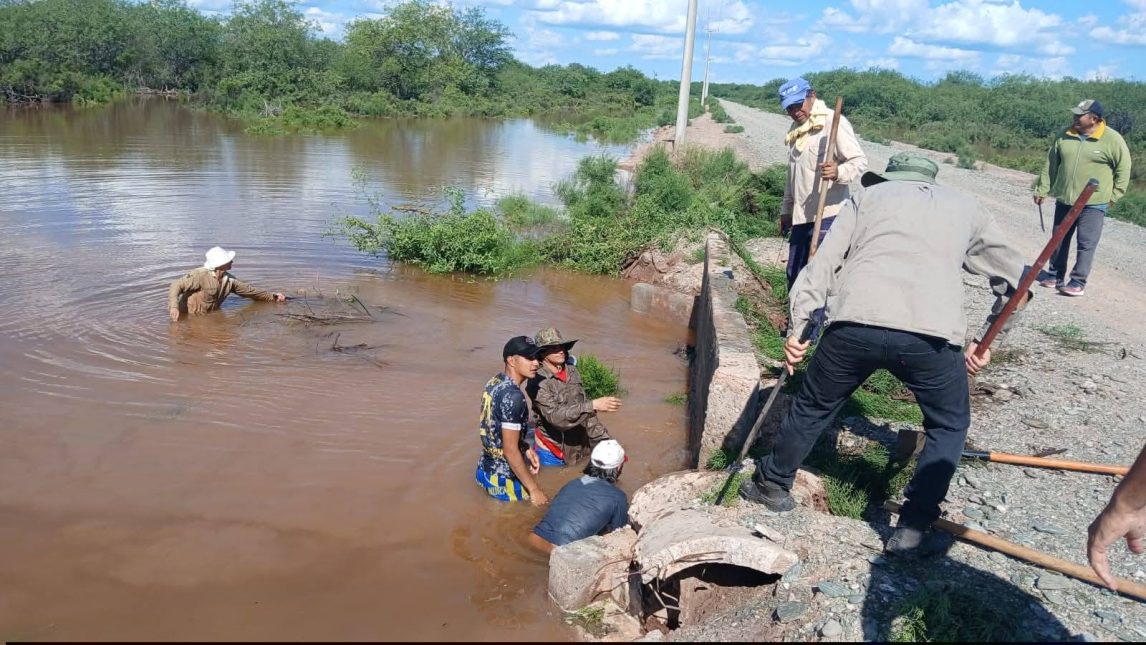 Fuertes temporales y desborde del Río Salado en el interior provincial