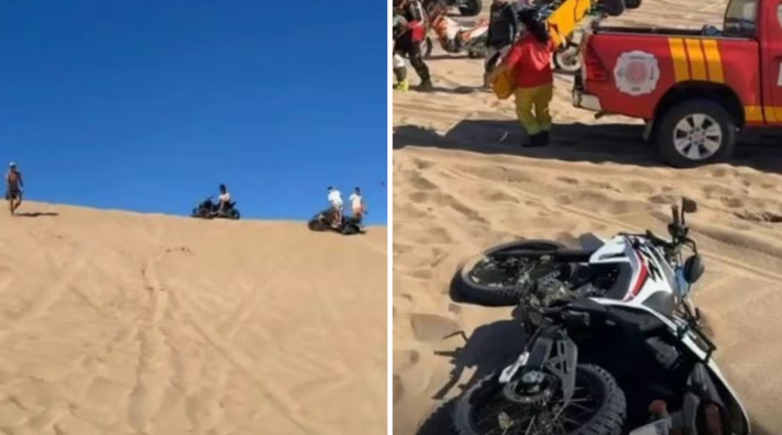 Un motociclista de 28 años murió tras caer de un médano cortado en Villa Gesell