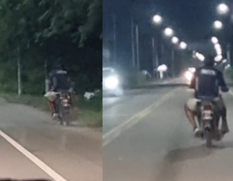 Filman a un motociclista haciendo zigzag por Independencia en presunto estado de ebriedad