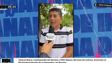 Herrera se prepara para el Festival Dorado de la Algarroba con Raly Barrionuevo como artista principal