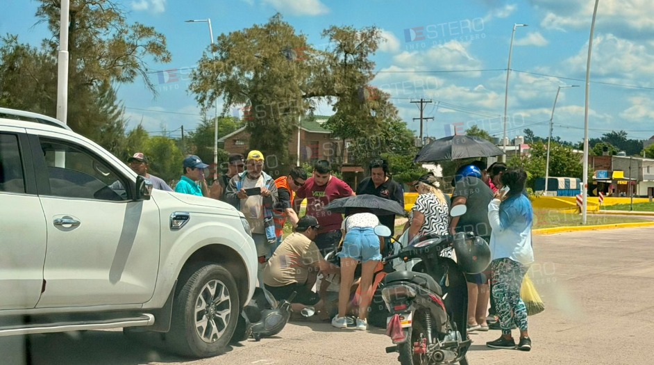 Susto y caos en Las Termas por un accidente en el ingreso al puente nuevo