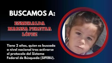Activan alerta nacional por la desaparición de una nena de 2 años