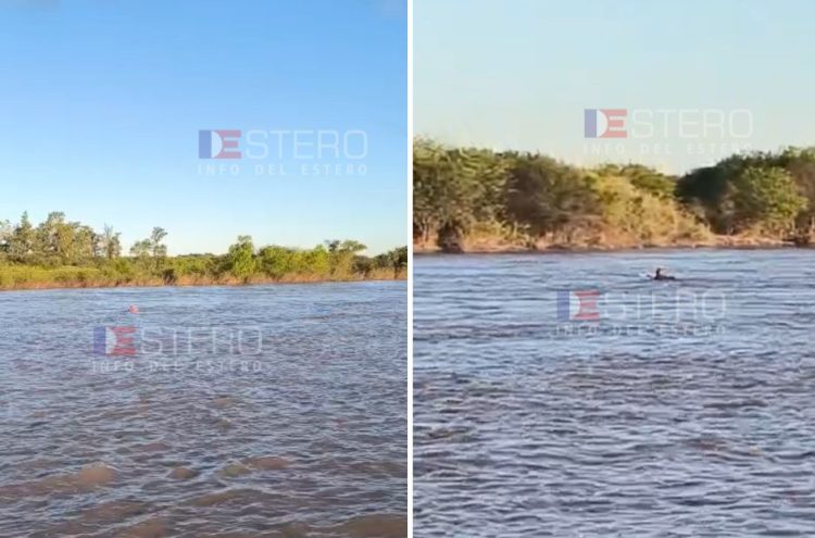 Peligro en Los Quiroga: pescadores que arriesgan su vida en un río muy crecido