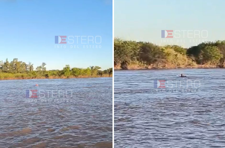 Peligro en Los Quiroga: pescadores que arriesgan su vida en un río muy crecido