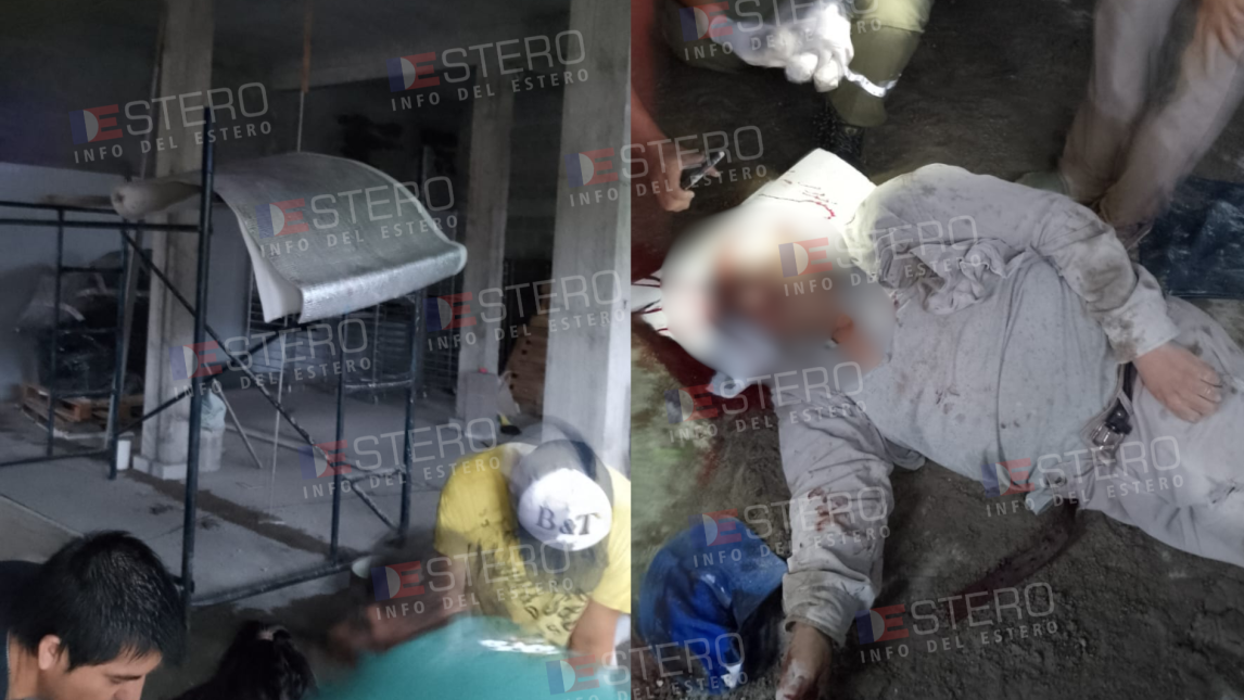 Un albañil cayó de un andamio y sufrió traumatismo de cráneo