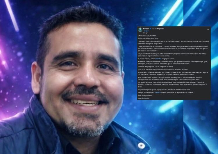 La carta de Meteoro al presidente: lo militó en redes, lo votó y hoy le escribe diciendole que no tiene para comer