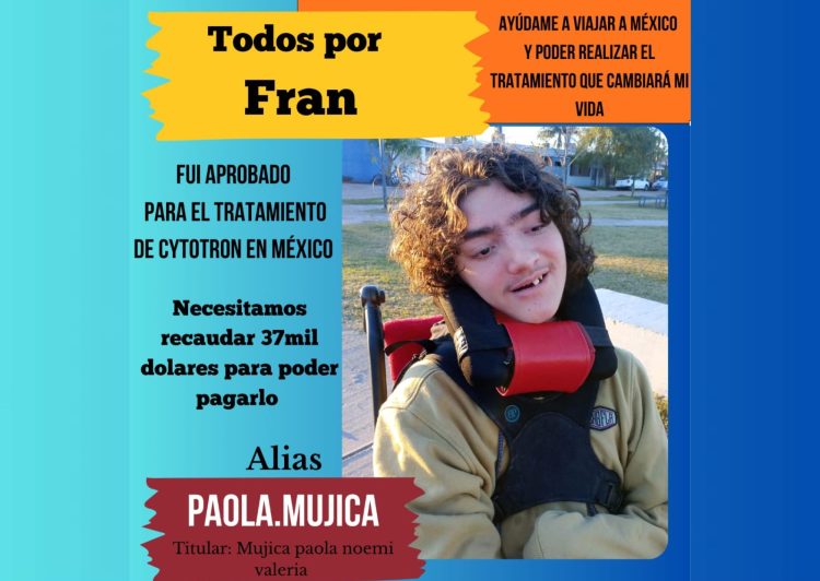Solidaridad por “Pochono”: Francisco necesita 37 mil dólares para un tratamiento que le cambiará la vida