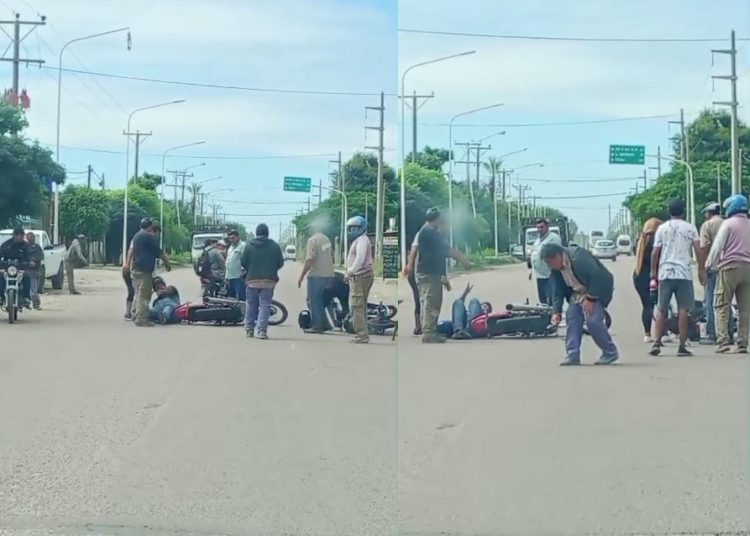Dos motociclistas protagonizaron un accidente en la Ruta 34 y 5