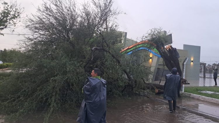 Intensa lluvia en Las Termas: cayeron 140 milímetros y se registraron anegamientos y derrumbes
