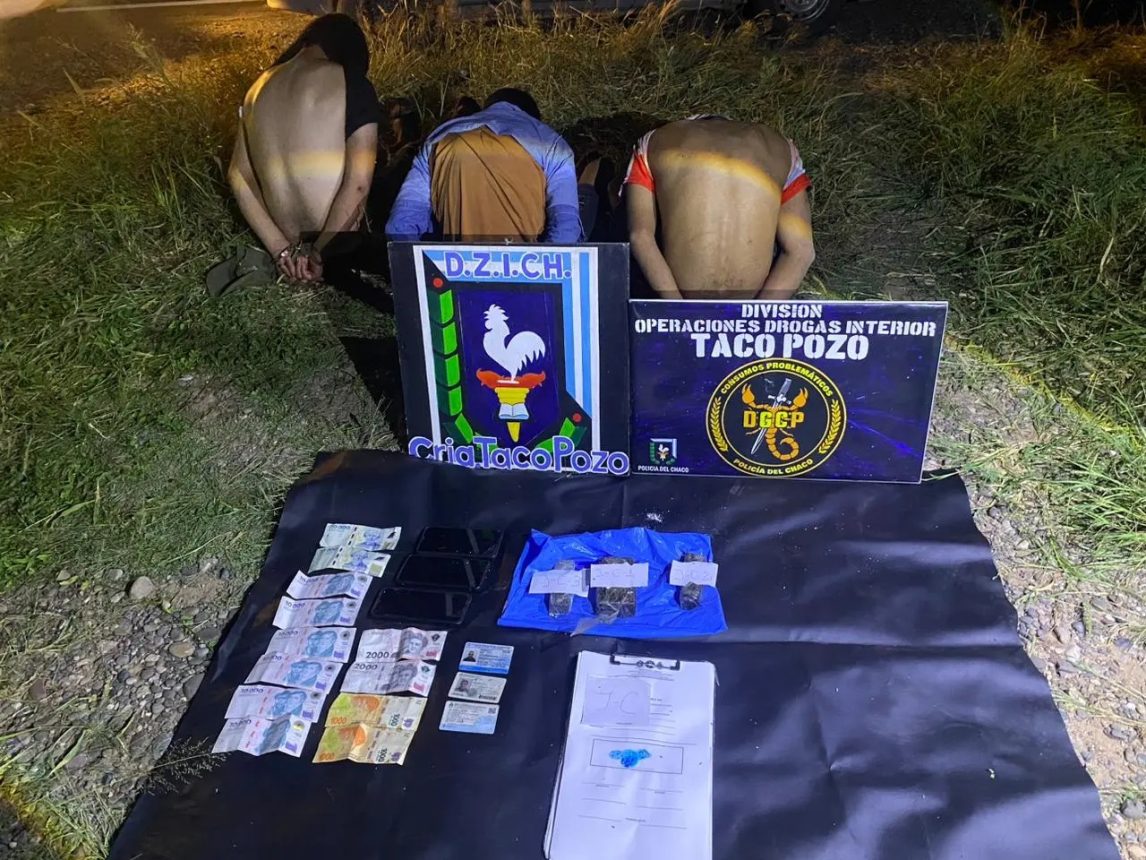 Chaco: dos santiagueños fueron detenidos cuando llevaban medio kilo de cocaína
