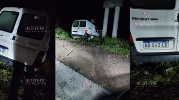 Extraño accidente cerca de Villa Robles: chocaron y abandonaron la camioneta