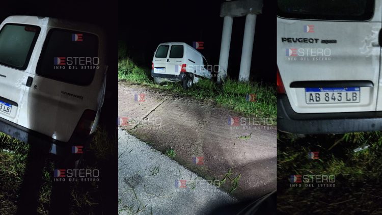 Extraño accidente cerca de Villa Robles: chocaron y abandonaron la camioneta