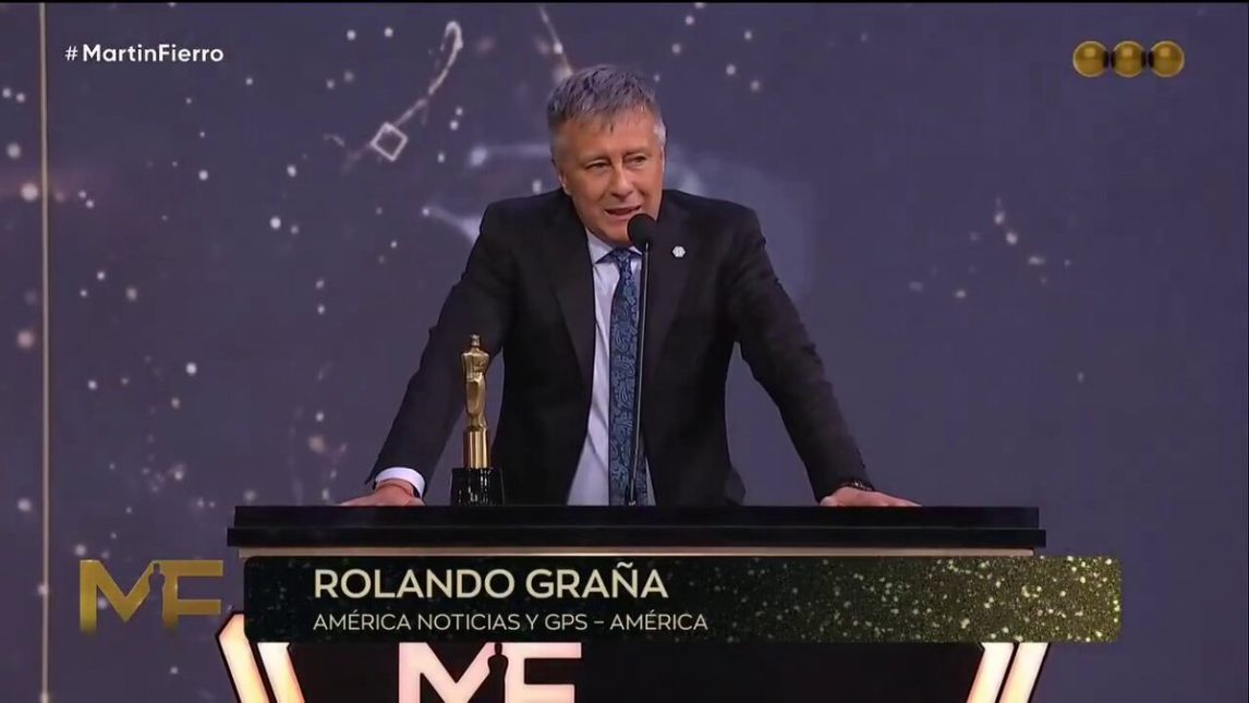 VIDEO. Rolando Graña criticó los ataques de Milei a la prensa al recibir su Martín Fierro
