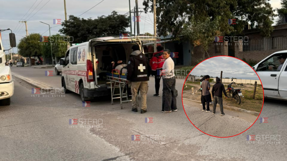Un motociclista fue hospitalizado tras ser embestido por un auto en la ruta 1