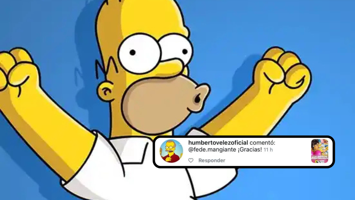 El histórico doblajista de Homero Simpson interactuó en una publicación de InfoStream