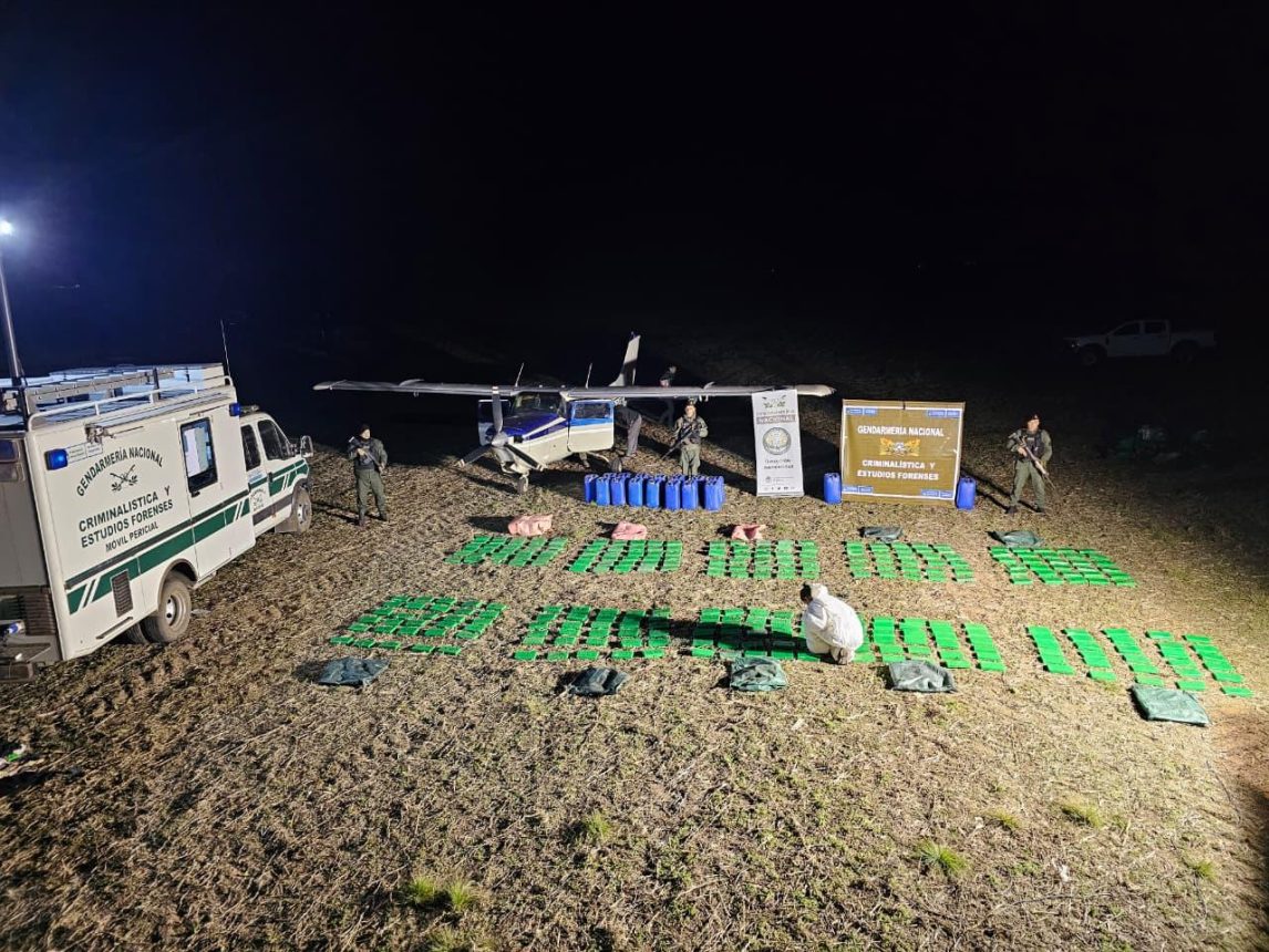 Cayó una avioneta narco con más de 320 kilos de cocaína: hay un gendarme herido