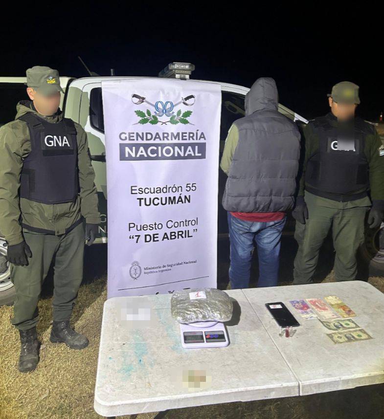 Detuvieron a un pasajero de ómnibus que transportaba cocaína y marihuana en Tucumán
