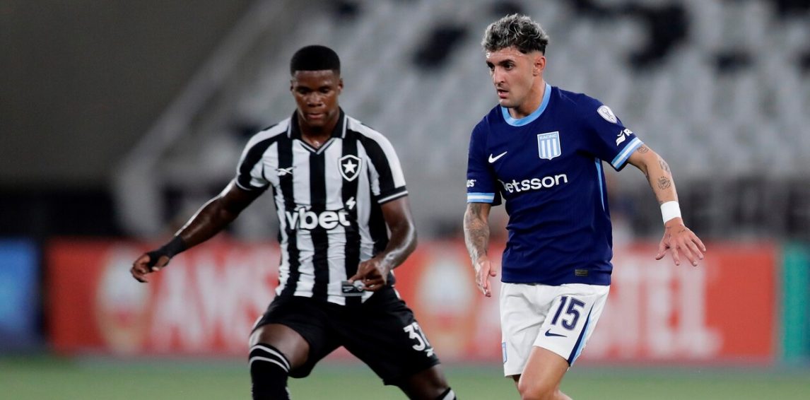 Racing perdió con Botafogo y quedó al borde de la eliminación en la Copa Sudamericana