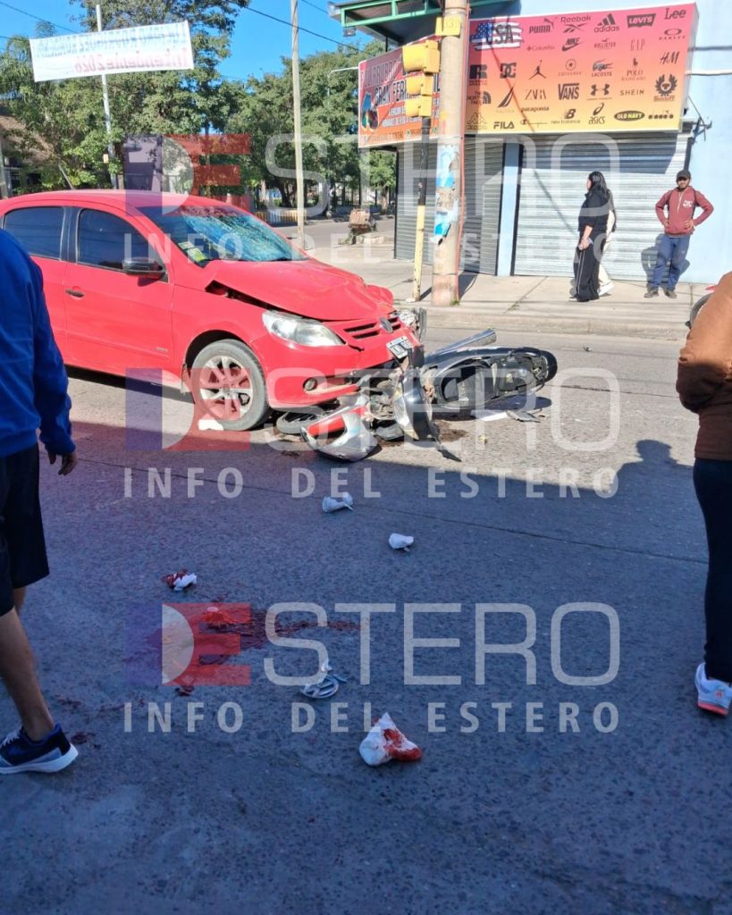 Chofer de Uber moto sufrió gravísimas heridas tras ser embestido por un auto en La Banda