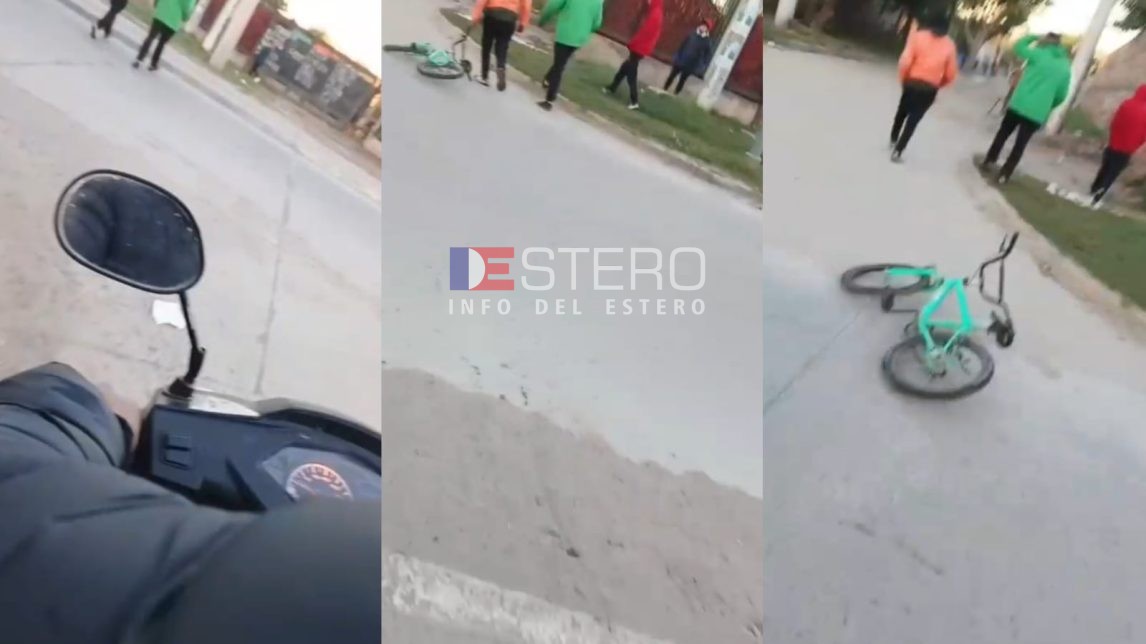 VIDEO | Harta de los hechos de inseguridad, tomó la moto y persiguió a los adolescentes que robaron la bici de su hijo