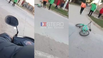 VIDEO | Harta de los hechos de inseguridad, tomó la moto y persiguió a los adolescentes que robaron la bici de su hijo