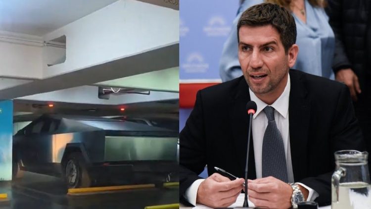 Un diputado de La Libertad Avanza llegó al Congreso con una Tesla Cybertruck valuada en más de 100.000 dólares