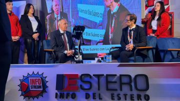 El gobernador Elías Suárez visitó el stand de Info del Estero en el Smart City y defendió el rol del Estado en tiempos de crisis