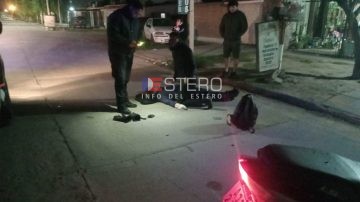 Madrugada accidentada: chocó contra un poste caído y terminó en el hospital