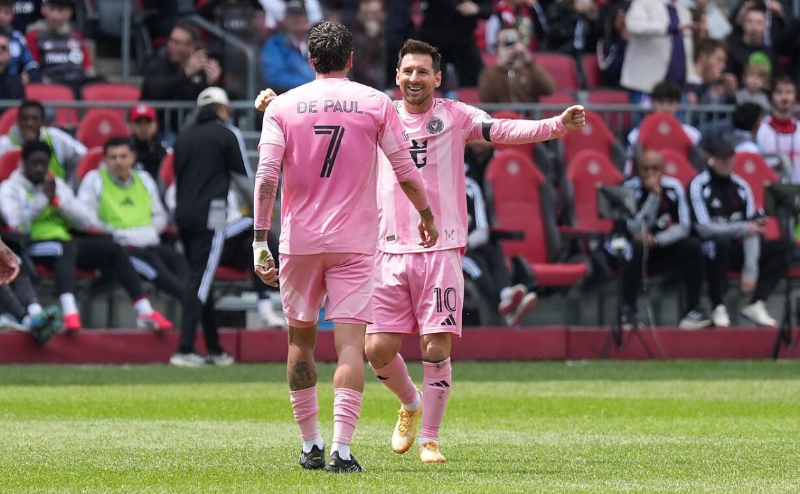 Messi brilló y De Paul se sumó al show en la goleada de Inter Miami ante Toronto FC