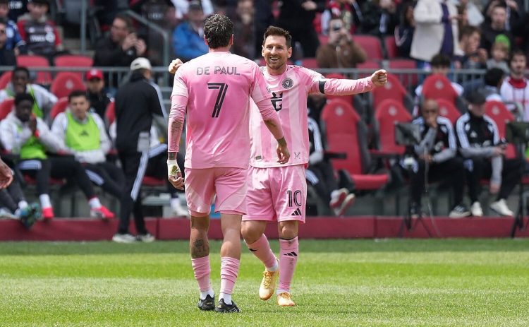 Messi brilló y De Paul se sumó al show en la goleada de Inter Miami ante Toronto FC