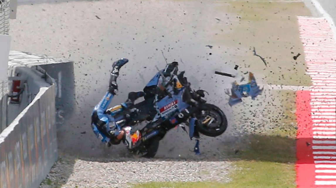 Shock en Cataluña: así fue el violento accidente de Álex Márquez