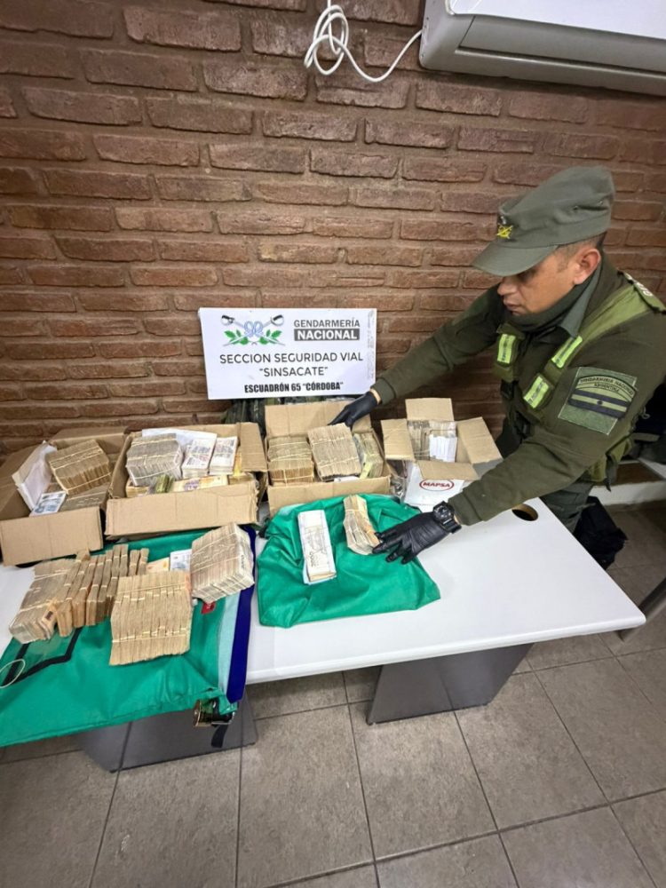 Secuestran más de 56 millones de pesos de un camión procedente de Santiago del Estero