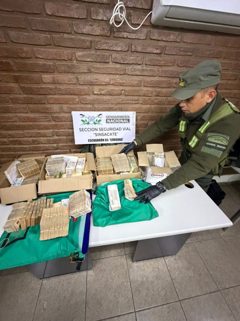 Secuestran más de 56 millones de pesos de un camión procedente de Santiago del Estero