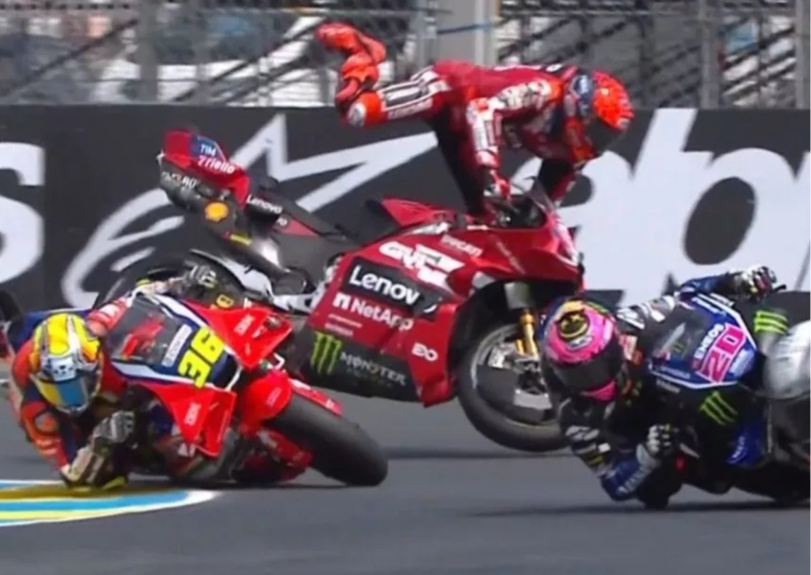 VIDEO: impactante accidente de Marc Márquez en Le Mans