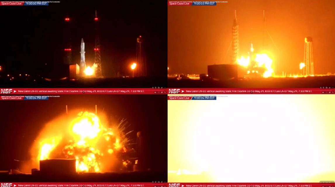 VIDEO | La explosión de un cohete de Blue Origin generó pánico en Cabo Cañaveral