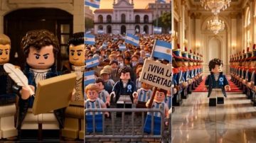 Javier Milei se colocó como protagonista de la Revolución de Mayo, 216 años después junto a Manuel Belgrano