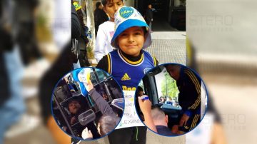 Cumplió el sueño del pibe: Alexander se subió al micro de Boca y le firmaron la camiseta