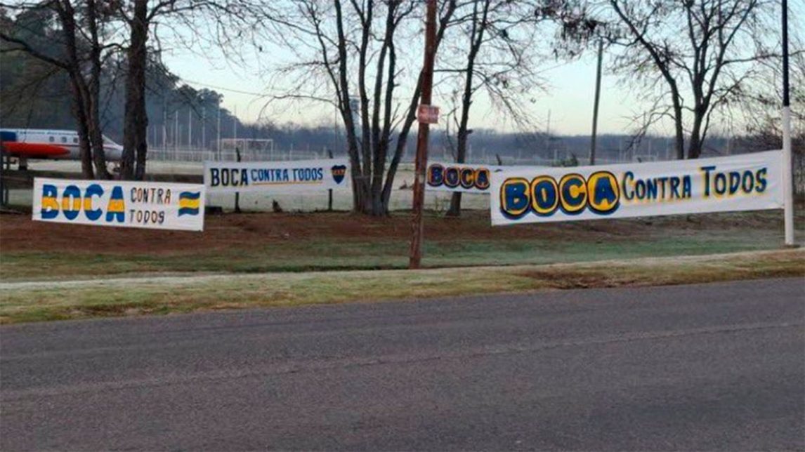 Pasacalles en apoyo a Boca después de la polémica tras el empate ante Cruzeiro