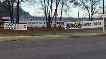 Pasacalles en apoyo a Boca después de la polémica tras el empate ante Cruzeiro