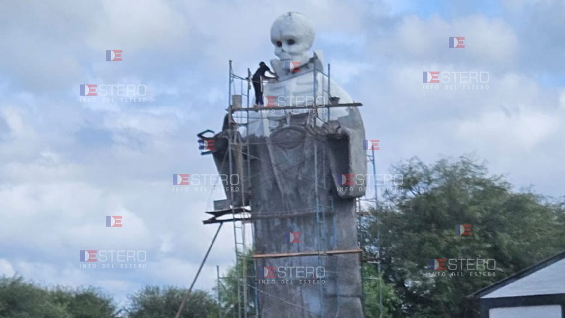 Fuerte repercusión por la noticia de Info del Estero sobre el santuario e imagen gigante de San La Muerte