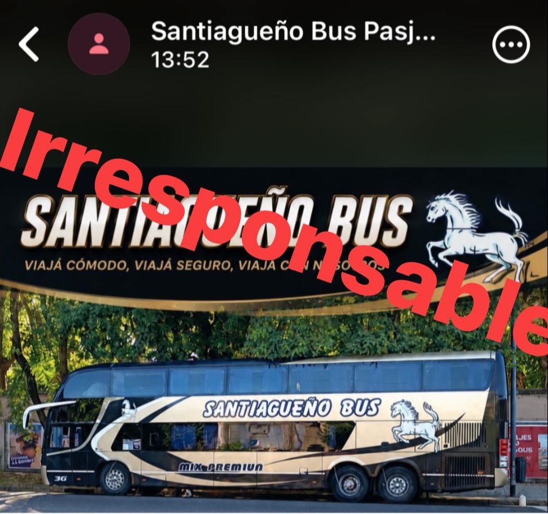 Denunció públicamente al Santiagueño Bus: “Me bajaron en Dora, con mi madre que no camina y mi hija menor”
