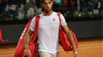 Thiago Tirante no pudo con Medvedev y terminó su gran torneo en Roma