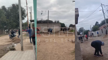 La Banda: violento cruce de bandas vecinales terminó en una batalla campal contra la Policía