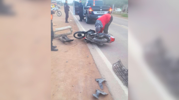 Ruta 9: una camioneta y una moto protagonizaron un choque